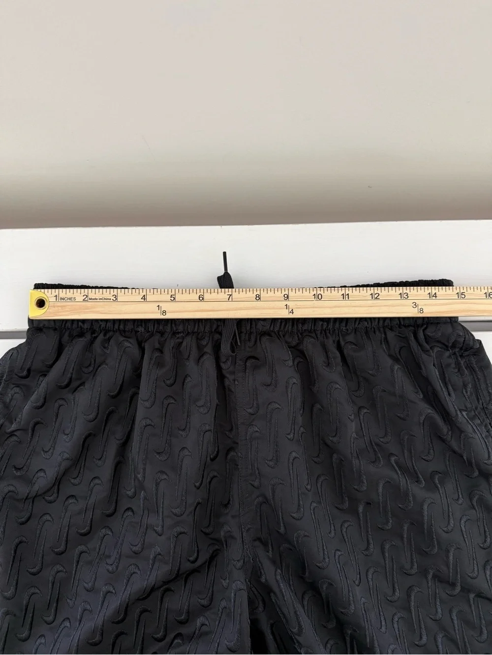 Nike Swim Black Embroidered Swoosh Volley Shorts Large